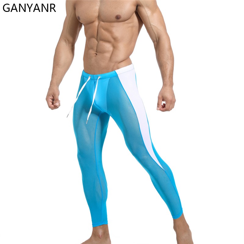 Compression Long Pant - GANYANR Laufhose Männer Kompression Hosen Sportswear