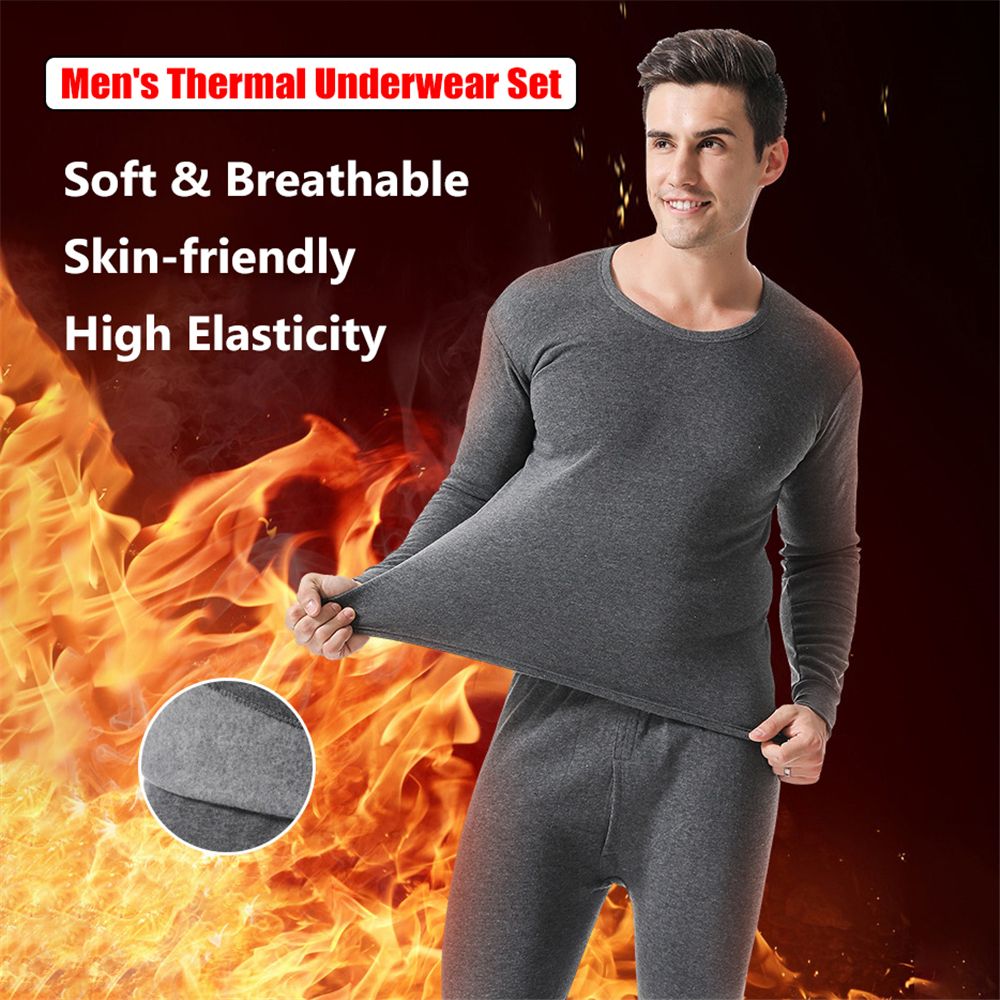 Thermal Long John - Wetterfestes, mit Fleece gefüttertes, ultraweiches Thermo-Unterwäscheset