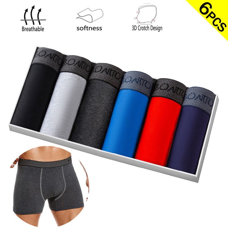 Boxer Shorts Modal - 6 teile/paket Boxer Briefs Einfarbig Schlüpfer