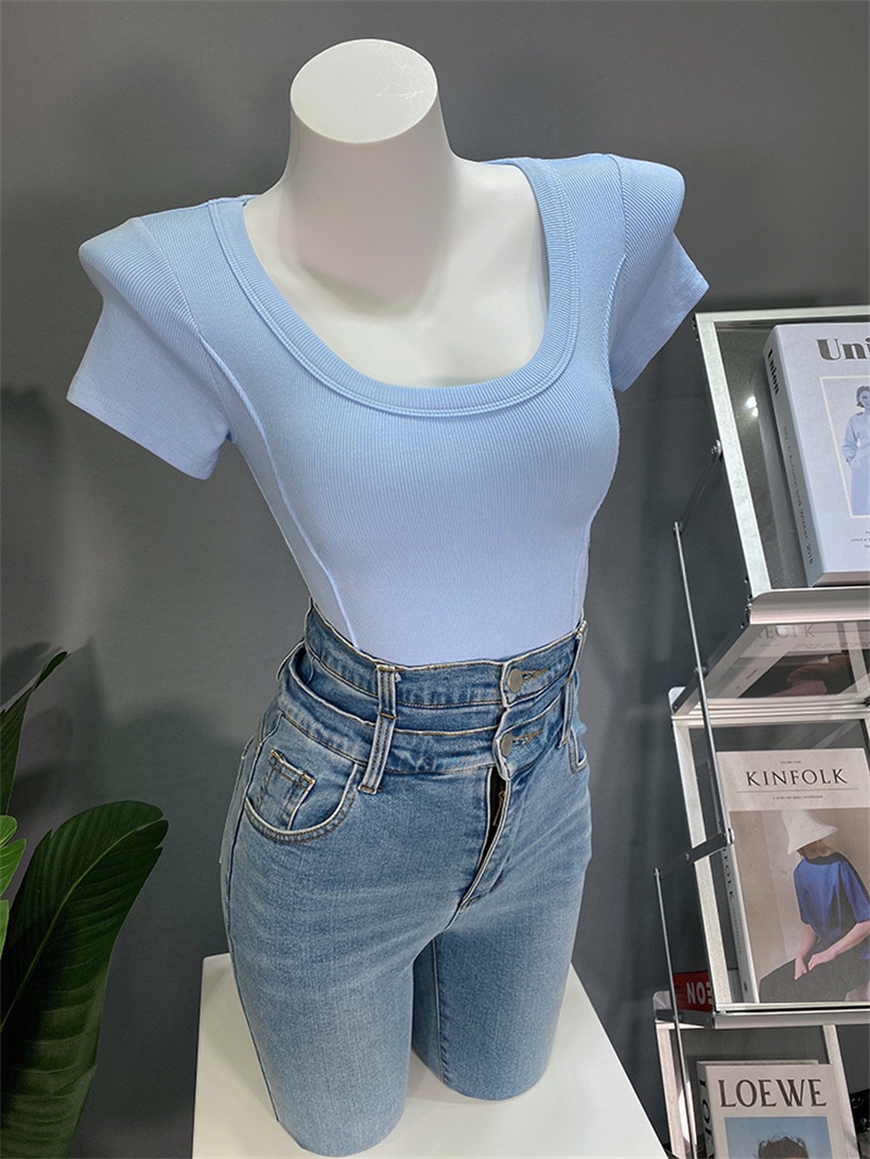 Kurzärmliges U-Ausschnitt-T-Sh – Base Layer Top Bewertung und Preis